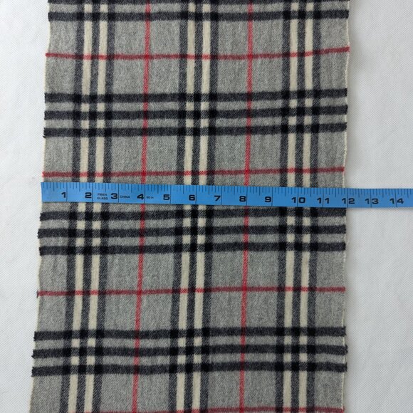 Burberry Iconic Check Lambswool Scarf Gray | Unisex | Designer | Quick Sale - Picture 7 of 7